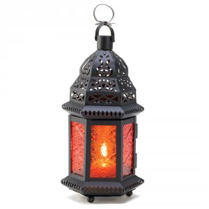 Gallery D1058 Amber Moroccan Candle Lantern 10001058