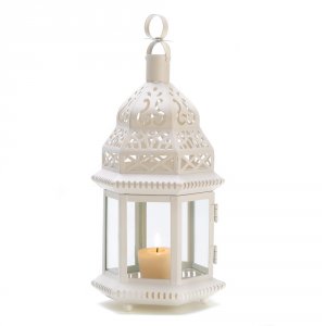 Gallery D1064 White Moroccan Lantern 10001064