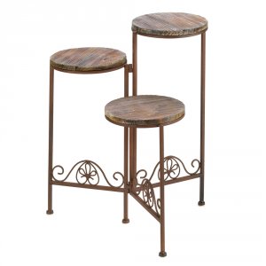 Summerfield D1091 Rustic Folding Triple Planter Stand