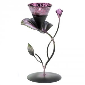 Gallery D1118 Lilac Lily Pad Tealight Holder 10001118