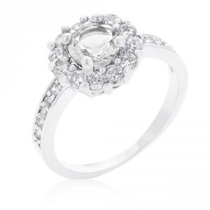 Icon J10076 Bella Birthstone Engagement Ring In Clear (size: 05) R0834