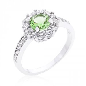 Icon J10111 Bella Birthstone Engagement Ring In Green (size: 05) R0834