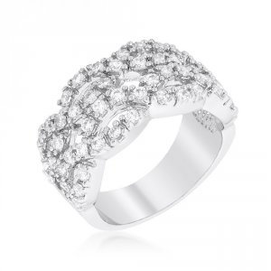 Icon J10466 Braided Cz Cocktail Ring (size: 05) R08321r-c01-05