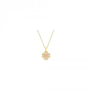 Icon J10654 Goldtone Lucky Clover Pendant P11424g-c12