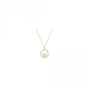 Icon J10660 Goldtone Halo Elegance Pendant P11427g-c01