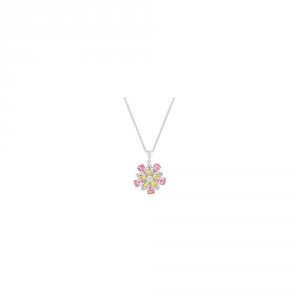 Icon J10665 Silvertone Multi-floral Pendant P11429r-v01