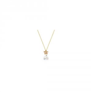 Icon J10676 Goldtone Trillion Floral Pendant P11435g-c72