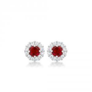 Icon J10746 Bella Bridal Earrings In Ruby Red E50163r-c10