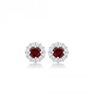 Icon J10747 Bella Bridal Earrings In Garnet Red E50163r-c13