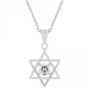 Icon J1075 Star Of David Solitaire Pendant P50012r-s01