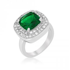 Icon J10812 Green Bridal Cocktail Ring (size: 10) R08393r-c40-10