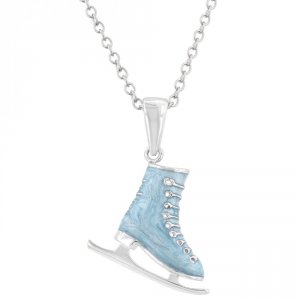 Icon J10822 Enamel Ice Skate Pendant P11362r-v02