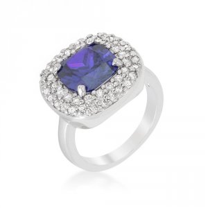 Icon J10903 Micropave Purple Bridal Cocktail Ring (size: 05) R08378r-c