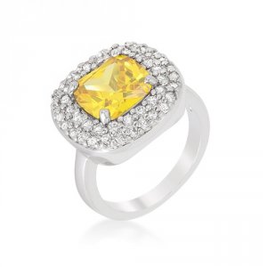 Icon J10924 Micropave Yellow Bridal Cocktail Ring (size: 05) R08378r-c