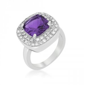 Icon J11028 Purple Bridal Cocktail Ring (size: 09) R08393r-c20-09