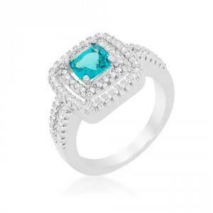 Icon J11378 Micro-pave Aqua Vintage Ring (size: 05) R08395r-c32-05