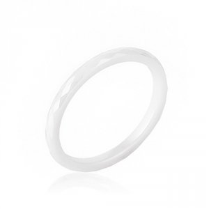 Icon J11406 White Ceramic Band Ring (size: 05) R08432r-v01-05