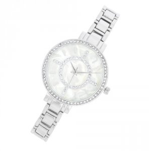 Icon J11632 Classic Metal Watch With Crystals Tw-15305-silver