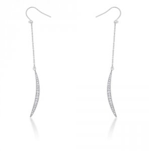 Icon J11824 Luna 0.5ct Cz Rhodium Delicate Moon Drop Earrings E01880r-