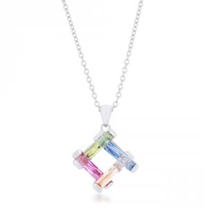 Icon J11845 Myra Necklace 10ct Multicolor Rhodium Necklace P50180r-v01