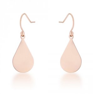 Icon J11846 Karla Rose Gold Stainless Steel Teardrop Earrings E01881av