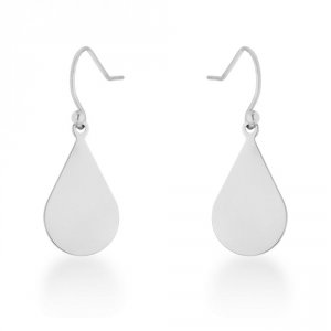 Icon J11847 Karla Rhodium Stainless Steel Teardrop Earrings E01881rv-v