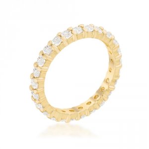 Icon J11969 Goldtone Cubic Zirconia Eternity Band (size: 05) R08210g-c