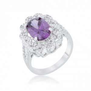 Icon J11983 Amethyst Oval Classic Ring (size: 05) R08449r-c20-05