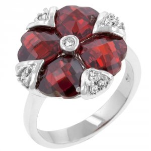 Icon J2174 Garnet Artisan Ring (size: 05) R08029r-c13-05