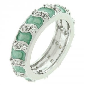 Icon J2240 Aqua Eternity Enamel Ring (size: 05) R07869r-v32-05