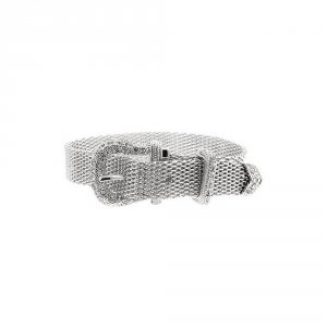 Icon J4181 Silvertone Buckle Bracelet B01198r-c02