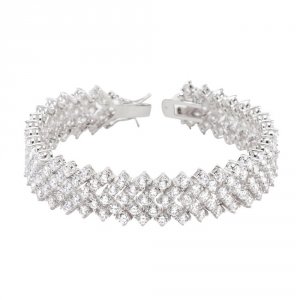 Icon J4234 Chevron Cz Tennis Bracelet B01464r-c01