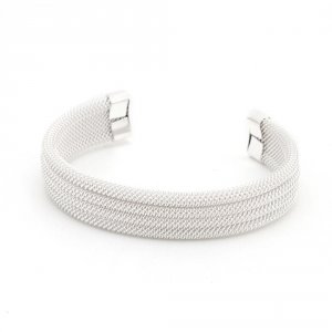 Icon J4278 Silver Tone Linear Mesh Cuff Bc00060sv-v00