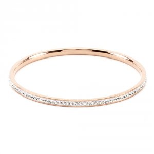 Icon J4285 Simple Rose Goldtone Crystal Bangle Bc00068a-c02