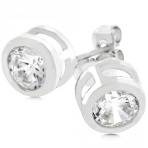 Icon J4311 Bezel Stud Earrings E01043r-c01