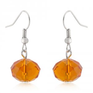 Icon J4437 Orange Faceted Bead Earrings E01815rw-c70