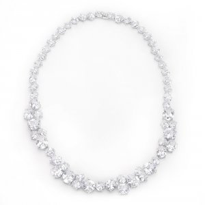 Icon J4675 Bejeweled Cz Collar Necklace N01281r-c01