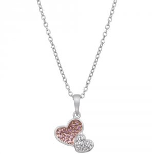 Icon J4767 Two Hearts Pave Pendant P11371t-c12