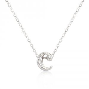 Icon J4802 Micro-pave Initial C Pendant P11408r-c01-c