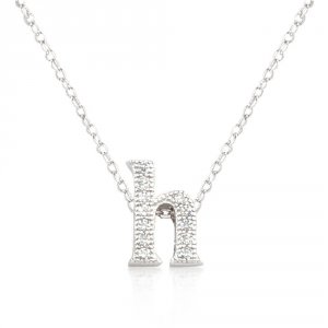 Icon J4807 Micro-pave Initial H Pendant P11408r-c01-h