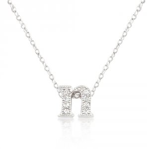 Icon J4813 Micro-pave Initial N Pendant P11408r-c01-n