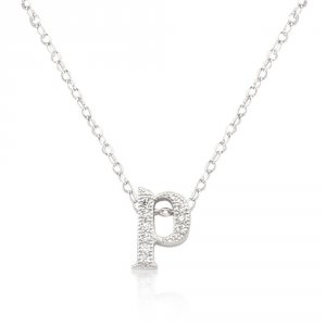 Icon J4815 Micro-pave Initial P Pendant P11408r-c01-p