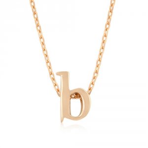 Icon J4827 Rose Gold Initial B Pendant P11409a-v00-b