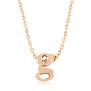 Icon J4832 Rose Gold Initial G Pendant P11409a-v00-g