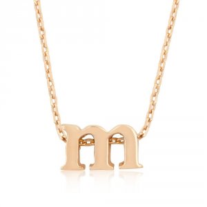 Icon J4838 Rose Gold Initial M Pendant P11409a-v00-m