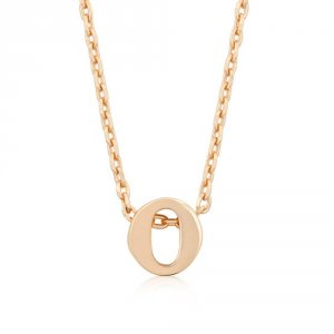 Icon J4840 Rose Gold Initial O Pendant P11409a-v00-o