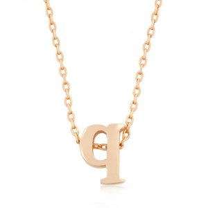 Icon J4842 Rose Gold Intiial Q Pendant P11409a-v00-q