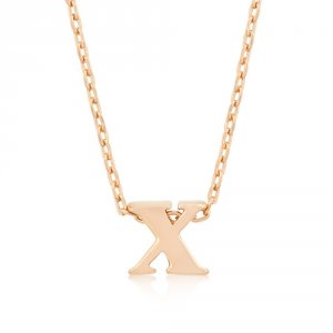 Icon J4849 Rose Gold Initial X Pendant P11409a-v00-x