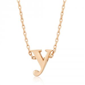 Icon J4850 Rose Gold Initial Y Pendant P11409a-v00-y