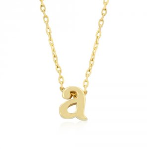 Icon J4852 Golden Initial A Pendant P11409g-v00-a